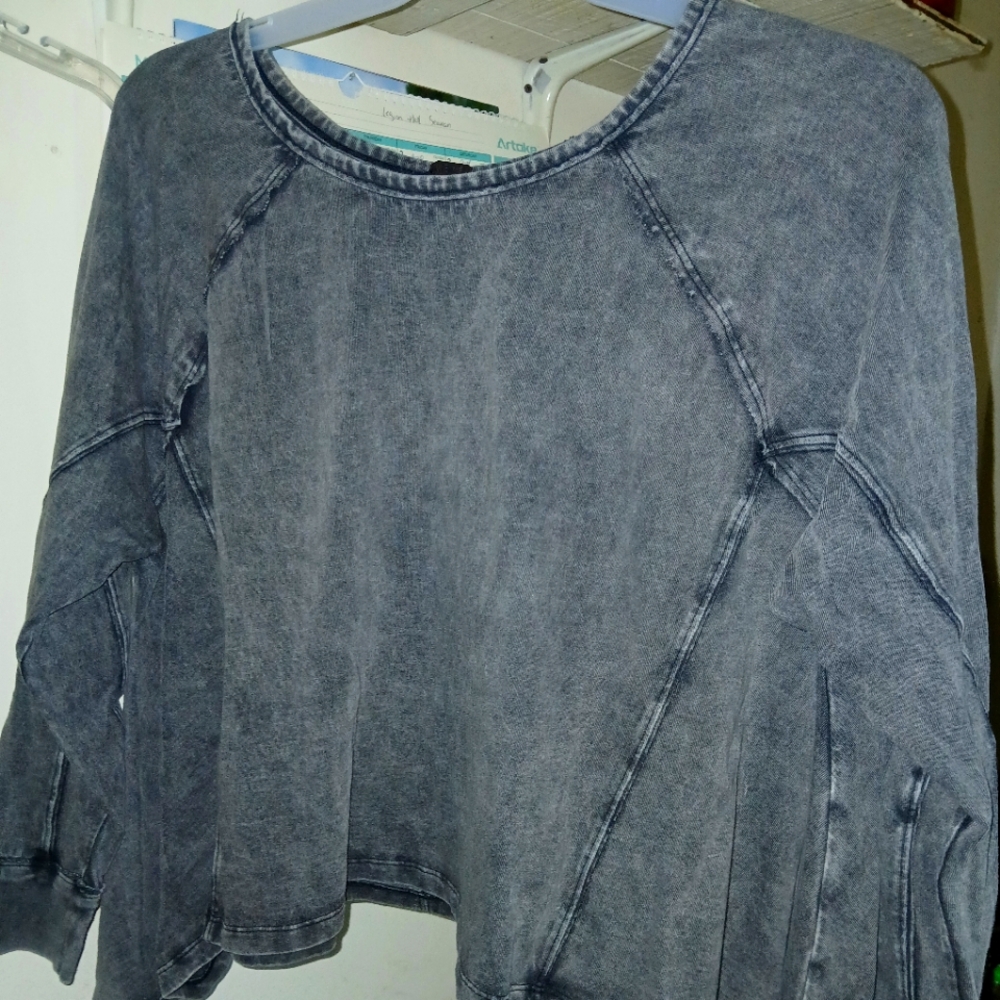 We The Free Charcoal Long Sleeve Top